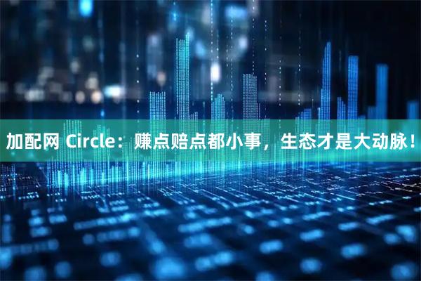 加配网 Circle：赚点赔点都小事，生态才是大动脉！